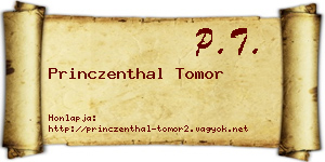 Princzenthal Tomor névjegykártya